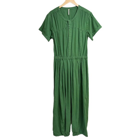 Free People To The Sky Parachute Coverall One Piece Jumpsuit Green - Picture 2 of 8